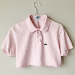 cropped lacoste polo